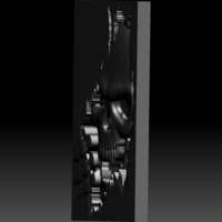 Skull monster bas-relief STL file for CNC or 3D printing - Thumbnail 2