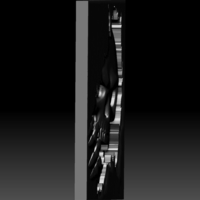 Skull monster bas-relief STL file for CNC or 3D printing - Thumbnail 5