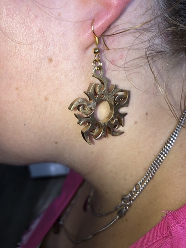 Tribal sun earrings