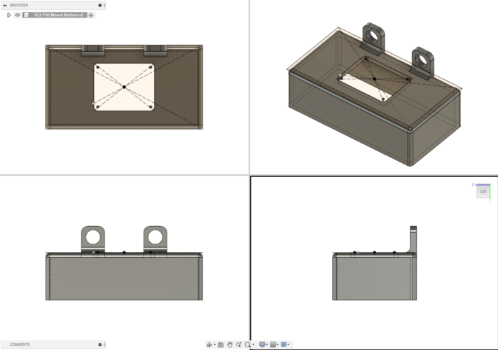 Simucube 2 Sport/Pro Power Supply Mounts 3D Print 259615