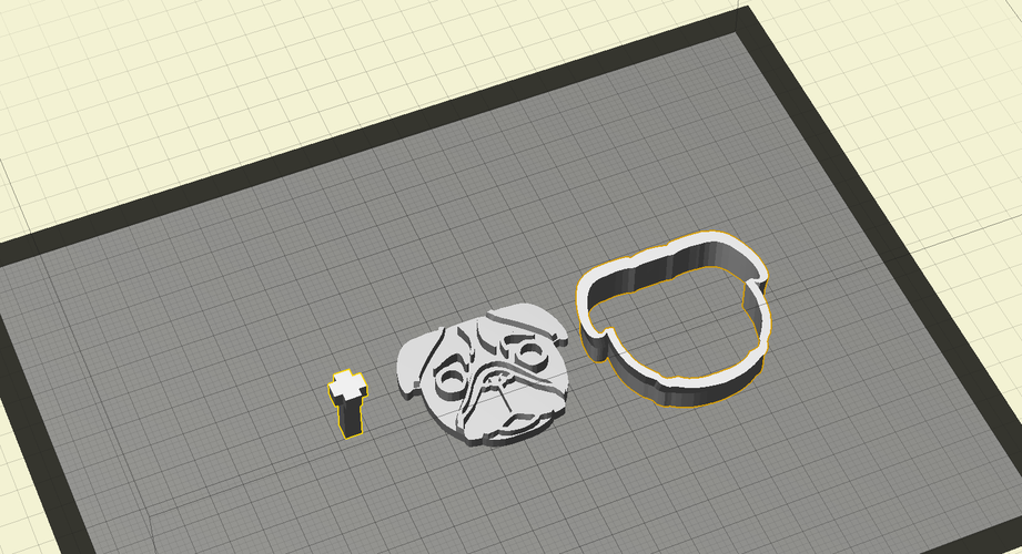 Pug cookie cutter 3D Print 259706