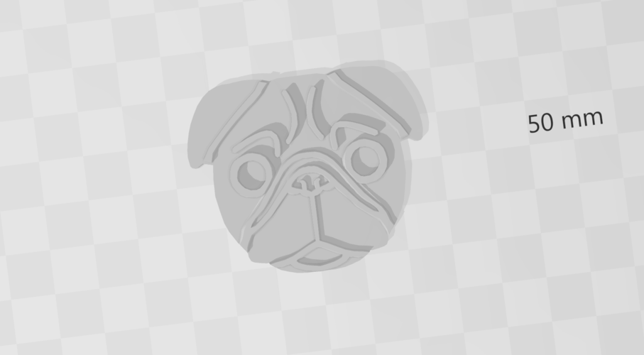 Pug cookie cutter 3D Print 259707