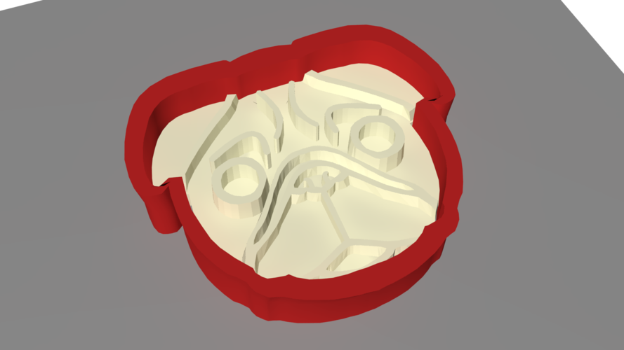 Pug cookie cutter 3D Print 259709