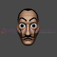 Dali Mask Salvador Lacasa de papel Face Mask - Money Heist Mask - Thumbnail 1