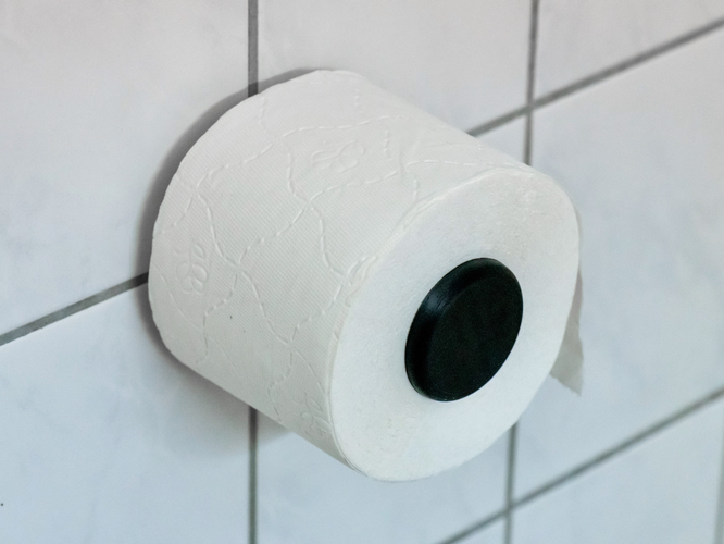 Hyper Minimalistic Toilet Paper Spool Holder 3D Print 259856
