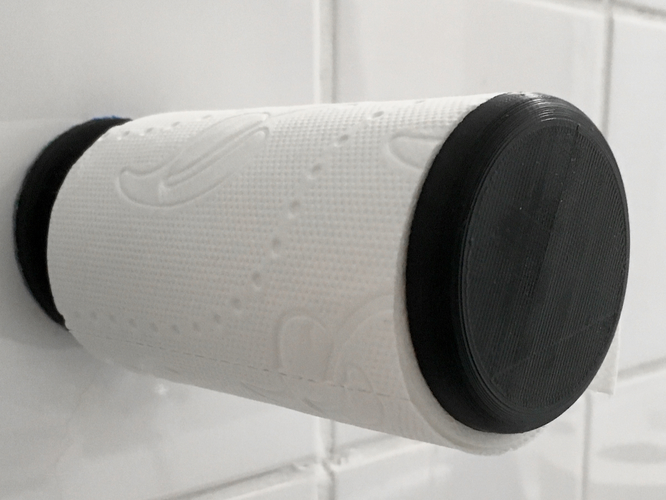 Hyper Minimalistic Toilet Paper Spool Holder 3D Print 259859
