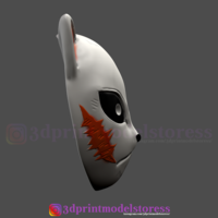 Kimetsu no Yaiba Sabito Mask - Kitsune Fox Mask for Cosplay  - Thumbnail 4