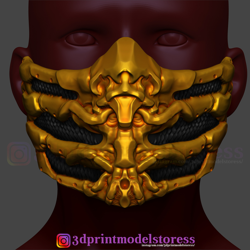 Scorpion Mask from Mortal Kombat Halloween Costume Cosplay 