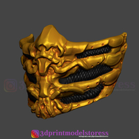 Scorpion Mask from Mortal Kombat Halloween Costume Cosplay  - Thumbnail 3