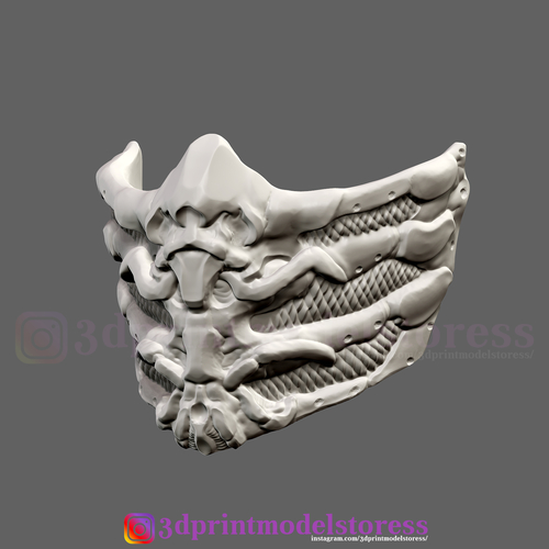 Scorpion Mask from Mortal Kombat Halloween Costume Cosplay  3D Print 259879
