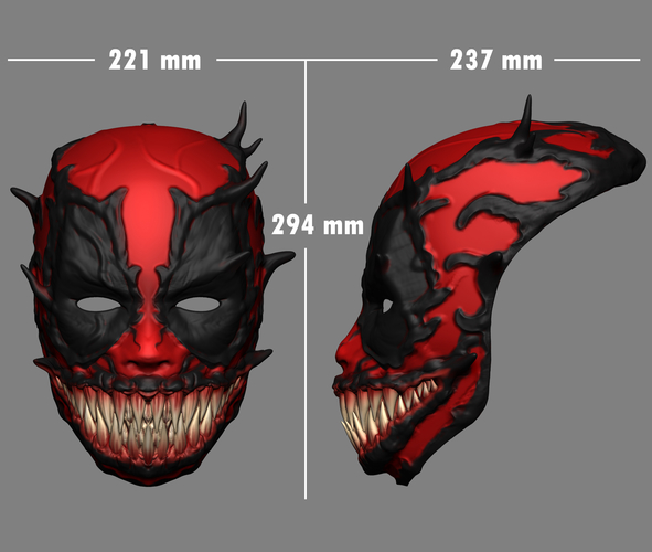 Deadpool Venom Mask Cosplay Halloween Helmet 3D Print 259968