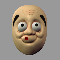 Death Note Mask Hyottoko L Costume Cosplay Halloween Helmet - Thumbnail 2