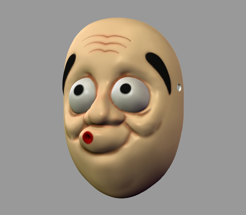 Death Note Mask Hyottoko L Costume Cosplay Halloween Helmet - Pinshape