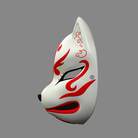 Japanese Fox Mask Demon Kitsune Cosplay - Thumbnail 3