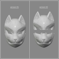 Japanese Fox Mask Demon Kitsune Cosplay - Thumbnail 7