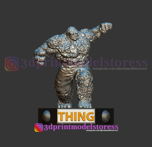 Super Thing Fantastic Four Statue 3D Printable 3D Print 260013