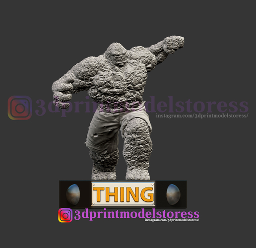Super Thing Fantastic Four Statue 3D Printable 3D Print 260018