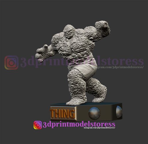 Super Thing Fantastic Four Statue 3D Printable 3D Print 260019