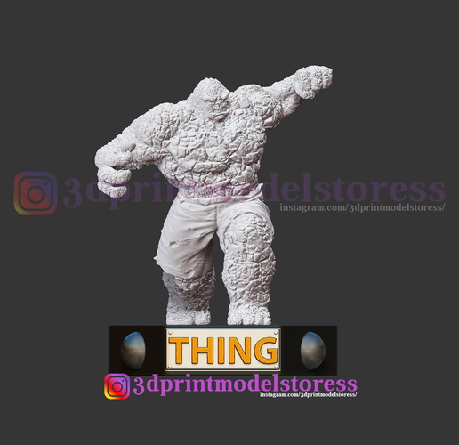Super Thing Fantastic Four Statue 3D Printable 3D Print 260020