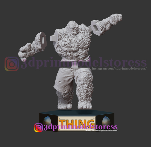 Super Thing Fantastic Four Statue 3D Printable 3D Print 260022