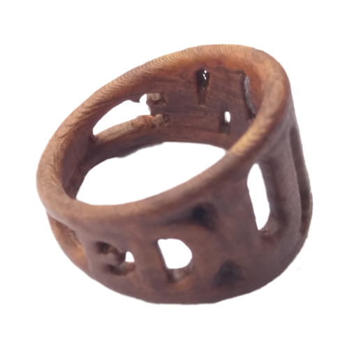 EDURNE ring with letters on two rings and customized 3D Print 260183
