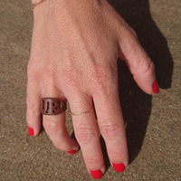 EDURNE ring with letters on two rings and customized - Thumbnail 4