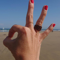 EDURNE ring with letters on two rings and customized - Thumbnail 6