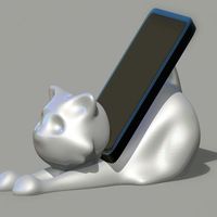 Small Cat Smarphone Holder 3D Printing 26028