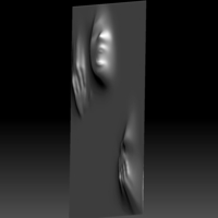 Girl screaming bas-relief STL file for CNC or 3D printing - Thumbnail 2