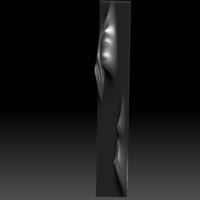 Girl screaming bas-relief STL file for CNC or 3D printing - Thumbnail 3