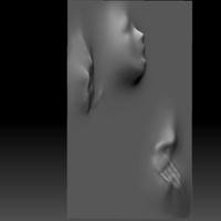 Girl screaming bas-relief STL file for CNC or 3D printing - Thumbnail 6