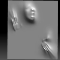 Girl screaming bas-relief STL file for CNC or 3D printing - Thumbnail 13