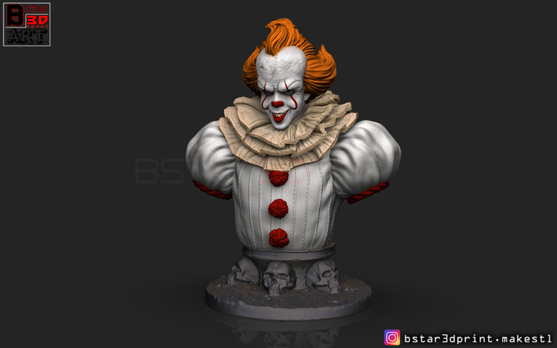 Pennywise  Bust High quality - from IT chapter Two 2019 3D Print 260571