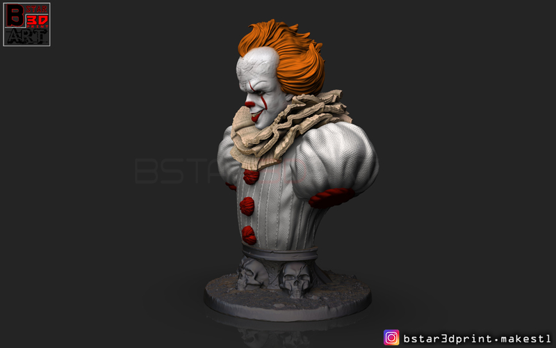 Pennywise  Bust High quality - from IT chapter Two 2019 3D Print 260572