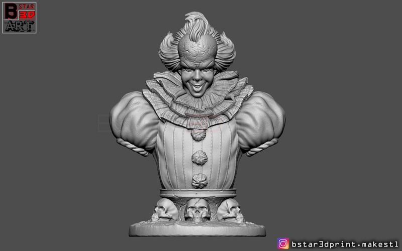 Pennywise  Bust High quality - from IT chapter Two 2019 3D Print 260575