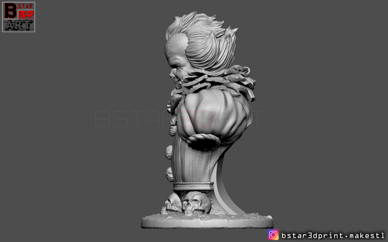 Pennywise  Bust High quality - from IT chapter Two 2019 3D Print 260577