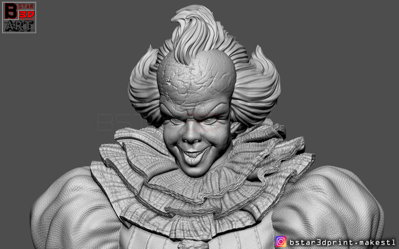 Pennywise  Bust High quality - from IT chapter Two 2019 3D Print 260582