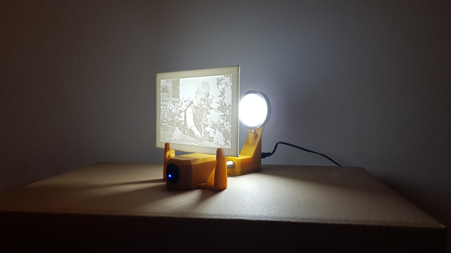 LED-Stand for your own lithophane photo 3D Print 260621