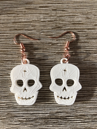 3D Printed Skull earring by IdeaLab | Pinshape