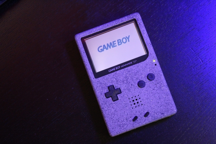 Gameboy Advance SP custom shell L & R buttons upgrade