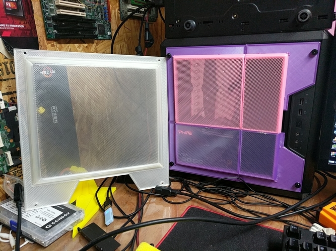 Q300L Q500L Coolermaster PC case mesh side panel extension 3D Print 260931