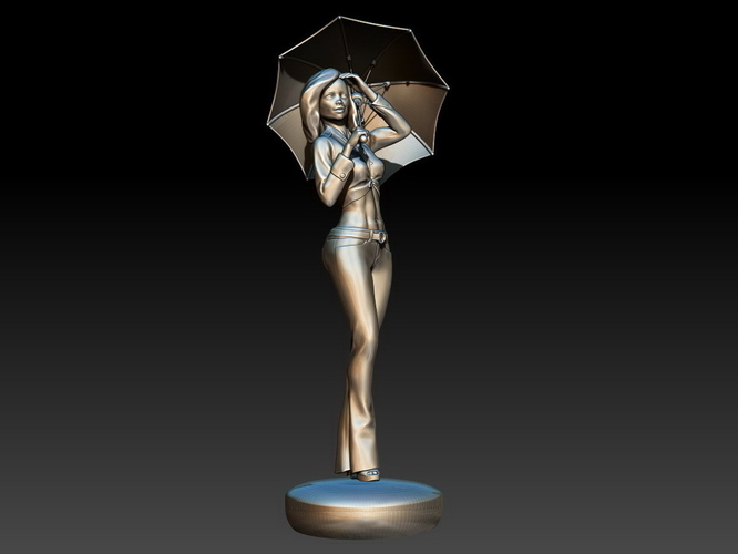 Girl with an umbrella 3D Print 260932