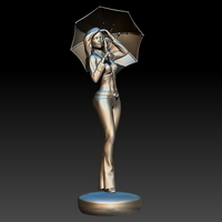 Small Girl with an umbrella 3D Printing 260932