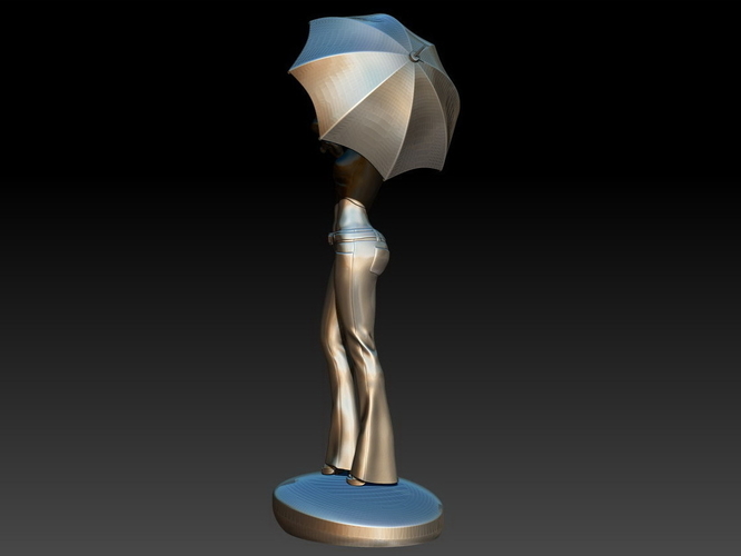 Girl with an umbrella 3D Print 260933