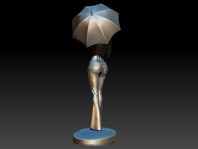 Girl with an umbrella 3D Print 260934