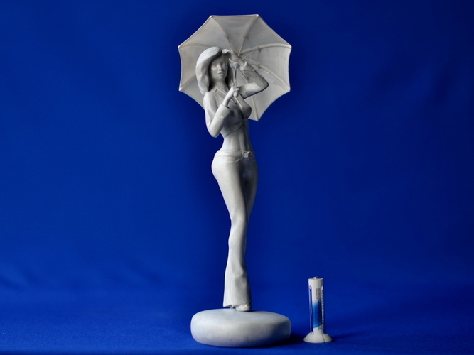 Girl with an umbrella 3D Print 260935
