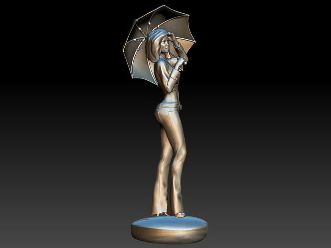 Girl with an umbrella 3D Print 260936