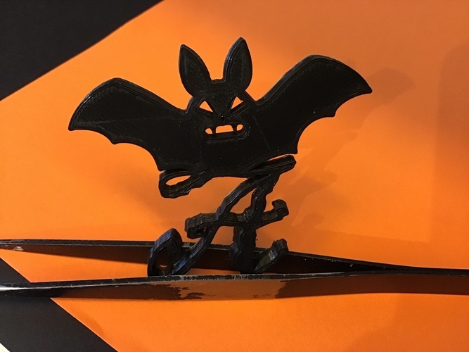 HALLOWEENBAT 3D letters STL file