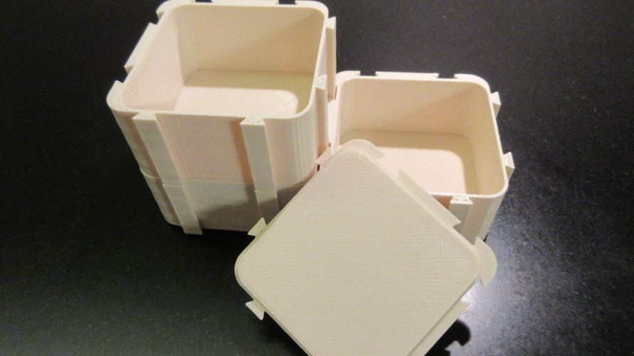 3D Printed Connect and stackable box system by Daniela mini | Pinshape