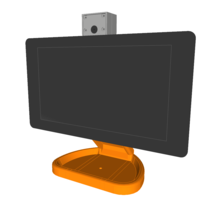 Small PiMac - Raspberry Pi 7 Inch Touch Screen Stand (with Camera) 3D Printing 261061